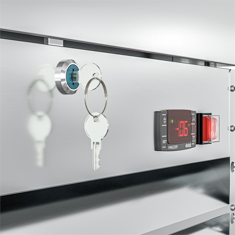 Koolmore 25 in. Commercial Stainless Steel 1-Door Reach-In Freezer in Silver