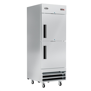 Koolmore 28&quot Commercial Stainless Steel Half Door Reach-In Refrigerator - Silver