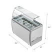 KoolMore 13 Cu. ft. Commercial Gelato Dipping Cabinet w/Protective Sneeze Guard