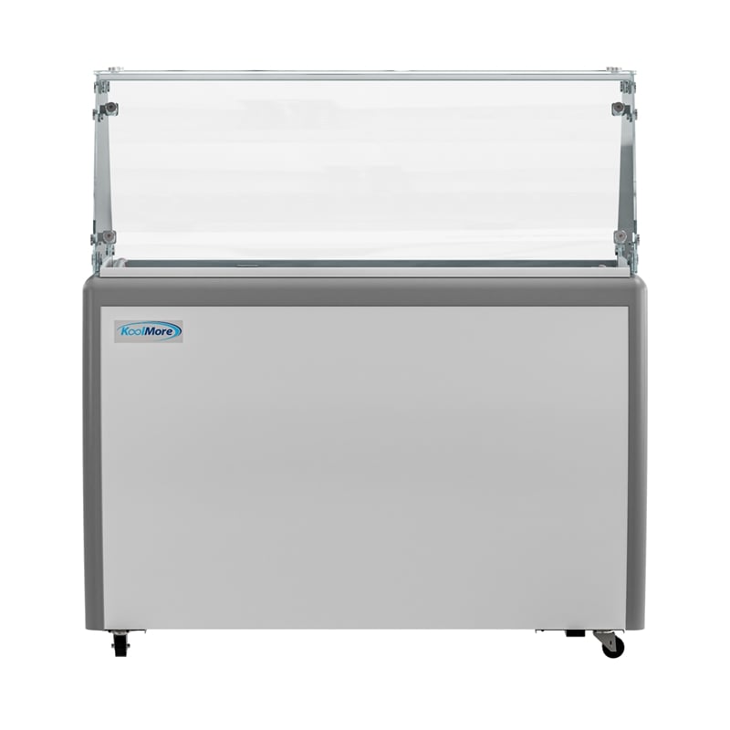 KoolMore 13 Cu. ft. Commercial Gelato Dipping Cabinet w/Protective Sneeze Guard