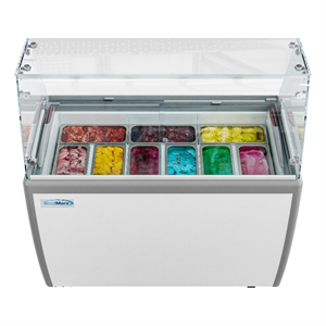 KoolMore 13 Cu. ft. Commercial Gelato Dipping Cabinet w/Protective Sneeze Guard