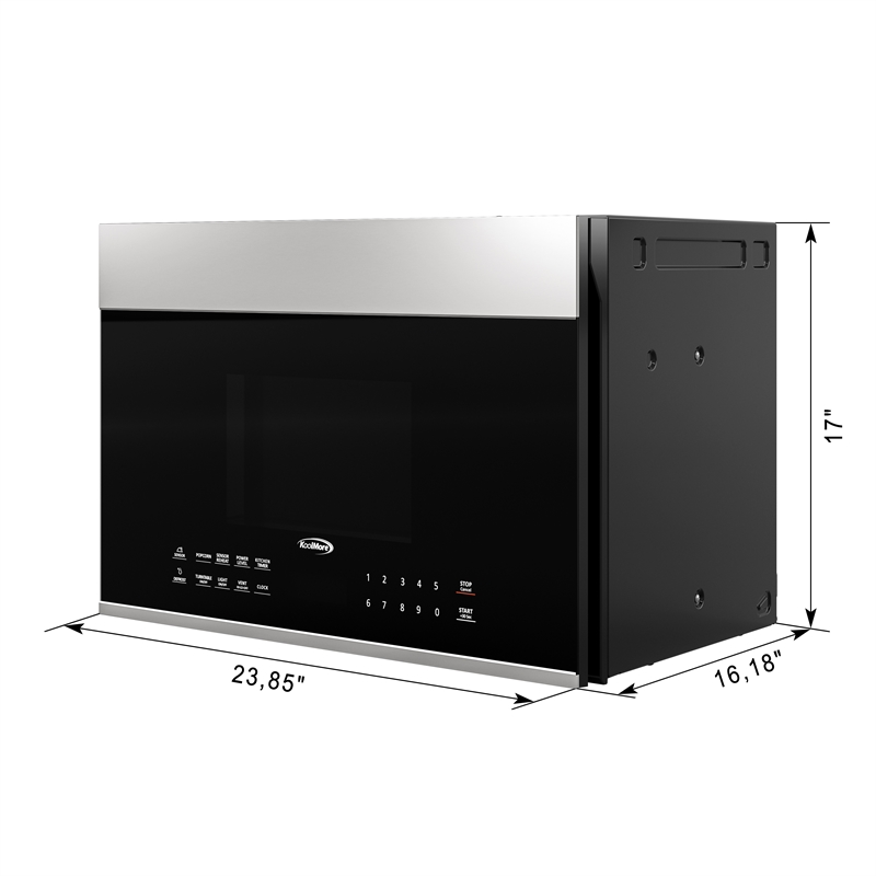 KoolMore 1.3 cu. ft. Over the Range Stainless Steel Microwave with 300 CFM Fan