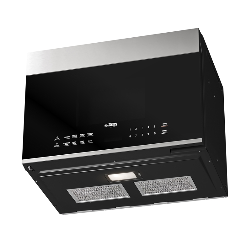 KoolMore 1.3 cu. ft. Over the Range Stainless Steel Microwave with 300 CFM Fan