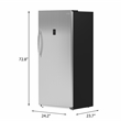 KoolMore Upright Convertible Refrigerator Freezer 21 cu. ft. Silver