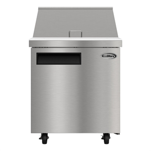 27&quot Commercial 1-Door Refrigerated Mega Salad and Sandwich Prep Table in Silver