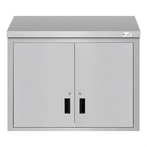 36 in Kitchen Wall Cabinet with Hinged Doors and 2 shelves in Stainless-Steel