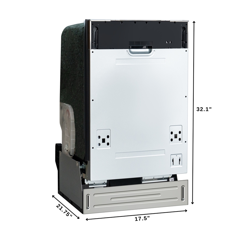 18 in ADA Panel Ready with 8 Place Settings 52 DB Dishwasher in Stainless-Steel