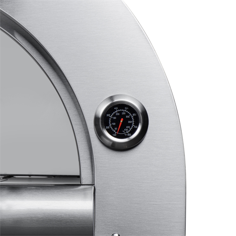 32 in.Outdoor Wood Fired Pizza Oven in Stainless-Steel