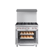 36 in. 6 Burner Commercial Liquid Propane Range in Stainless-Steel