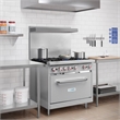 36 in. 6 Burner Commercial Liquid Propane Range in Stainless-Steel