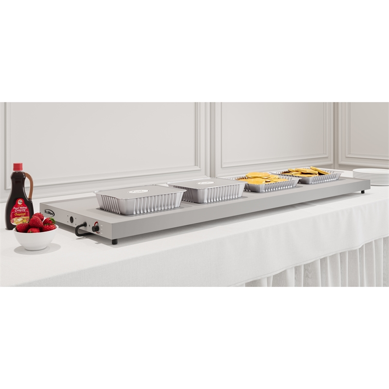 60 In Commercial Warming Shelf in Silver