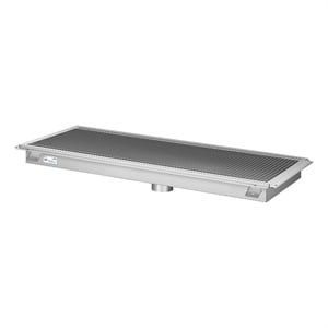 18&quot x 48&quot Stainless Steel Floor Trough Drain 14-Gauge with Subway-Style Grating