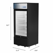 6 cu ft One Glass Door Commercial Display Merchandiser Refrigerator in Black