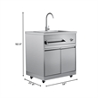 32 in. Sink with Cabinet in Stainless-Steel for Outdoor Kitchen
