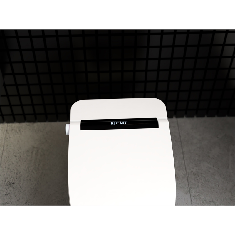 Angeles Modern Ceramic White Smart Toilet with Bidet and Digital Display