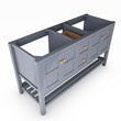 Modern 60 Alicia Gray Wood Vanity Base with Gold Handles