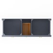Modern 60 Alicia Gray Wood Vanity Base with Gold Handles