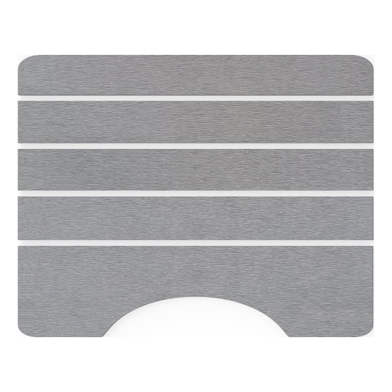 Modern Diatomite Stone Toilet Contour Mat in Gray