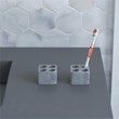 Modern Quick Dry Absorbent Diatomite Stone Bathroom Toothbrush Holder in Gray