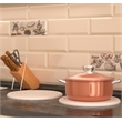 Modern Kitchen Anti-Slip Diatomite Stone Trivet in White (Set of 2)