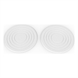 Modern Kitchen Anti-Slip Diatomite Stone Trivet in White (Set of 2)