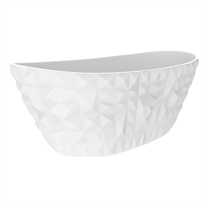 Knightsbrook 64&quot x 33&quot Manmade Stone Bathtub in Matte White
