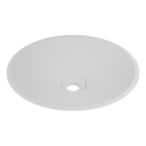 Mahdi Circular Solid Surface Stone Bathroom Sink in White