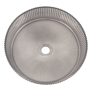 Cowrie 16&quot Circular Tempered Glass Vessel Bathroom Sink in Gray