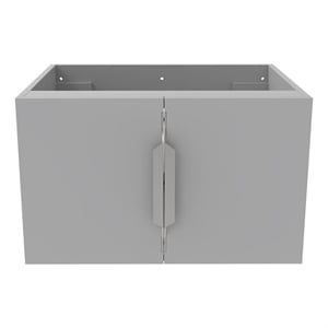 Alpine 24&quot Wood Floating Vanity Base with Drawers in Gray