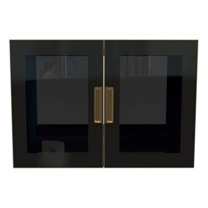 Rosario 30&quot Wood Floating Vanity Base w/ Glass Facade in Matte Blue