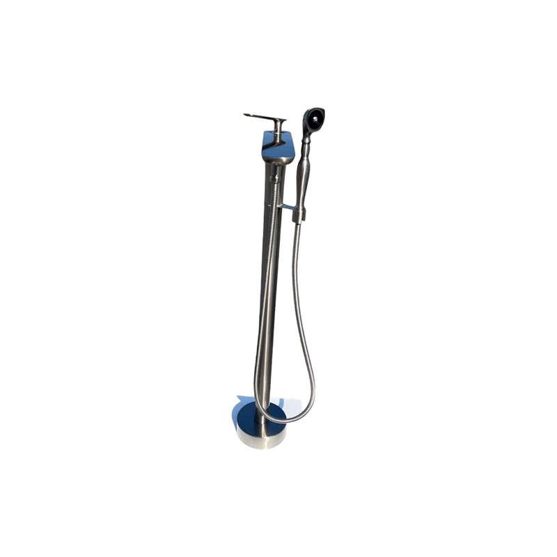 Pluto Triangle head tub filler faucet with Breeze Handle - Brushed Nickel