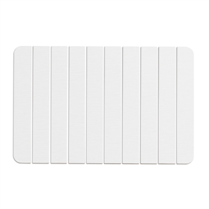 24x15&quot Modern Diatomite Stone Medium Kitchen Mat in White