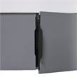 Modern Aluminum Thin Metal Black Pull Handle - Single
