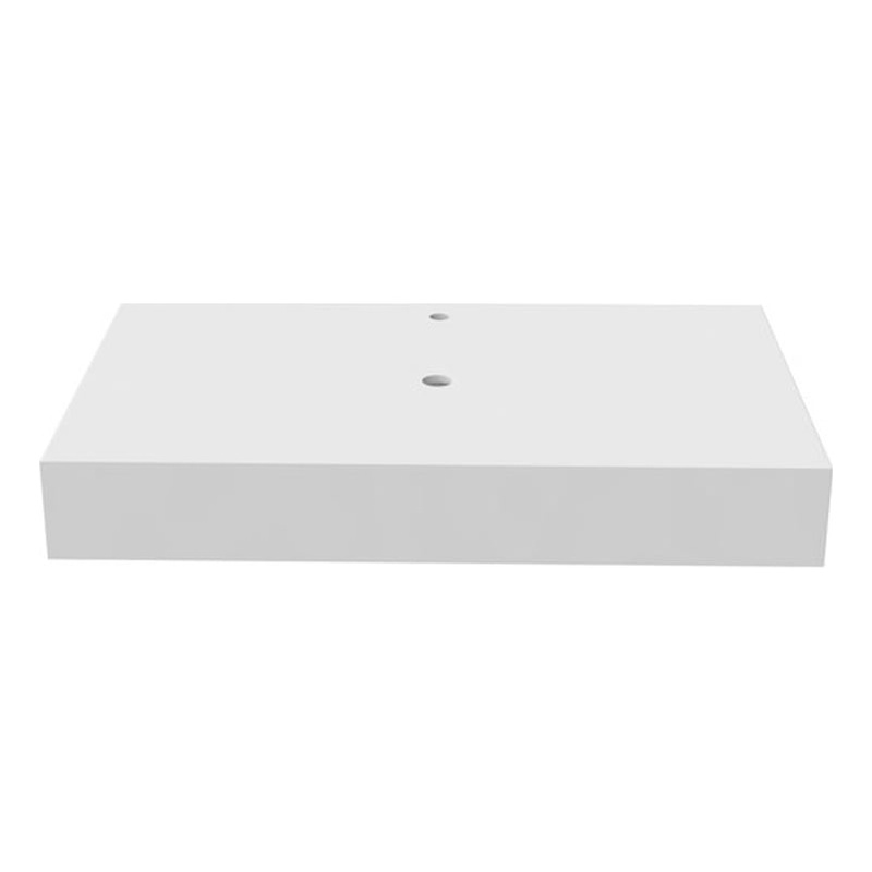30 Inch Wide White Bathroom Solid Surface Stone Countertop For Sink