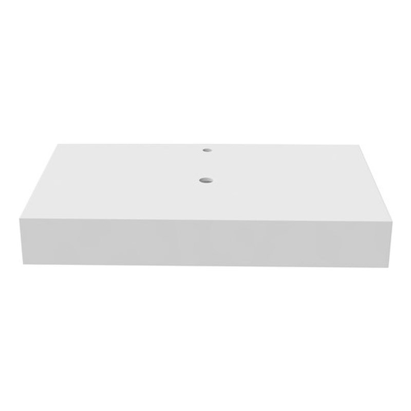 36 Inch Wide White Bathroom Solid Surface Stone Countertop For Sink