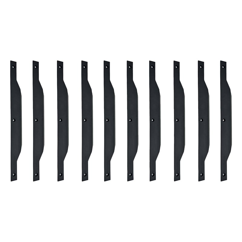 Set of 10 Modern Aluminum Thin Metal Black Pull Handles