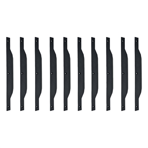 Set of 10 Modern Aluminum Thin Metal Black Pull Handles