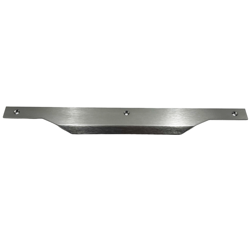 Set of 10 Modern Aluminum Thin Metal Black Pull Handles in Nickel