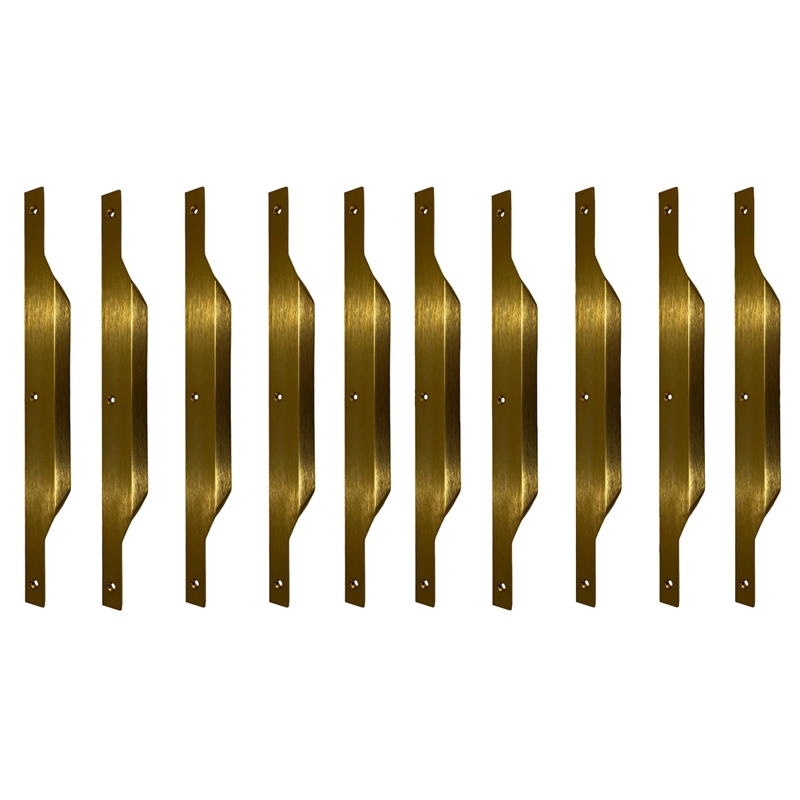 Set of 10 Modern Aluminum Thin Metal Gold Pull Handles
