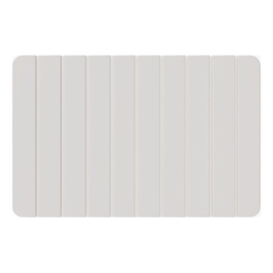 Modern Diatomite Quick-Dry Stone Medium 24x15&quot  Bathroom Mat in Natural White