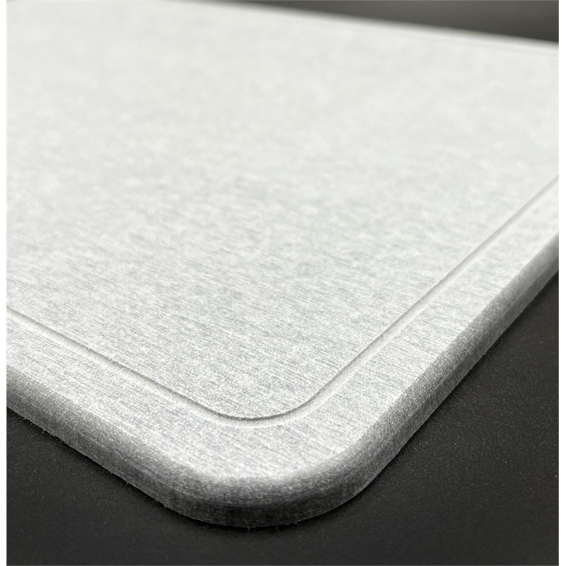 LuxeStone Water-Absorbing Dish Drying Gray Mat for Kitchen