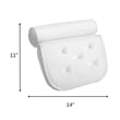 Quick-Dry Neck Shoulder & Back Support Bath White Pillow - Bathtub Spa Cushion