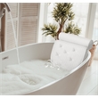 Quick-Dry Neck Shoulder & Back Support Bath White Pillow - Bathtub Spa Cushion