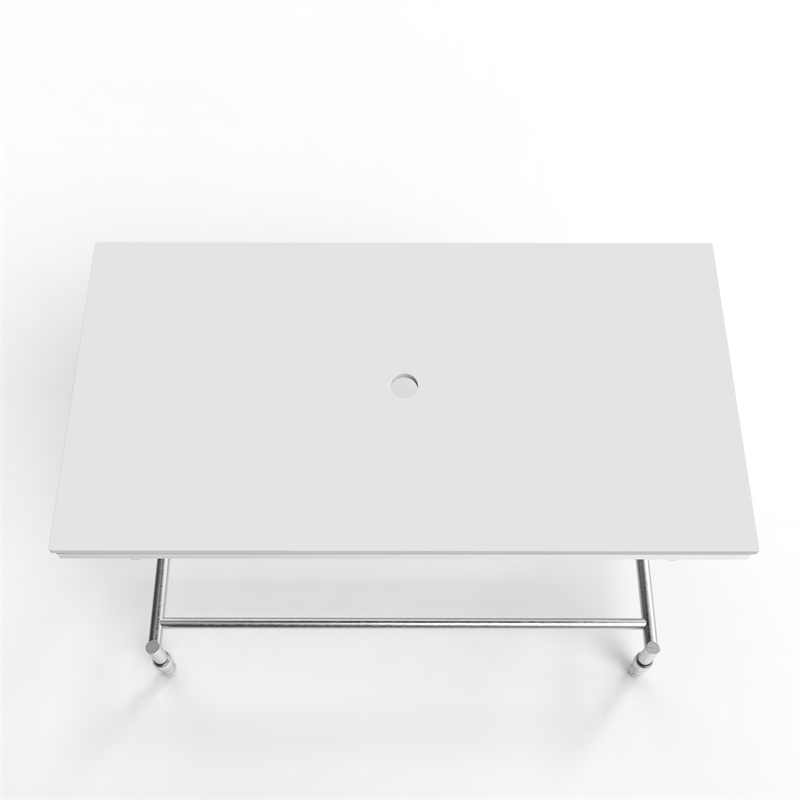 Luminous Stainless Steel Metal Vanity Set-Light Black Glass Sink &Brushed Stand