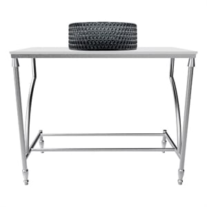Luminous Stainless Steel Metal Vanity Set-Light Black Glass Sink &Brushed Stand