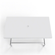 Luminous Stainless Steel Metal Vanity Set - Pink Glass Sink & Brushed Stand Base