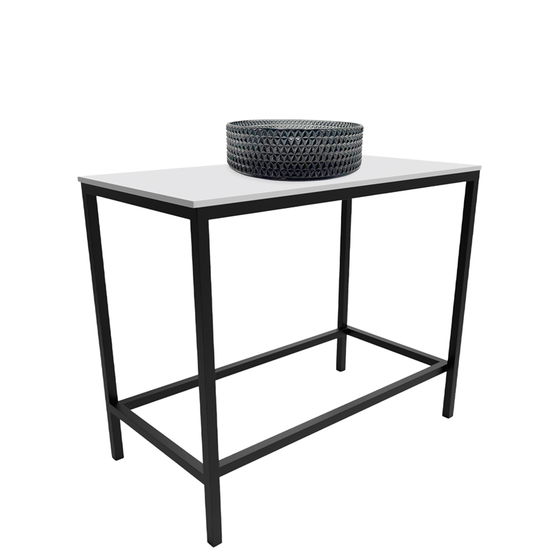 Luminous Black Stainless Steel Metal Vanity Set with Light Black Glass  Sink