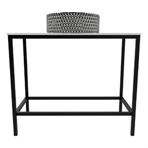 Morden Luminous Black Stainless Steel Metal Vanity Set with Silver Glass Sink