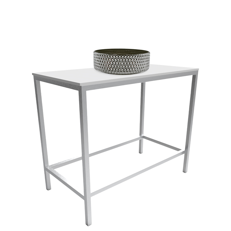 Morden Luminous Brushed Stainless Steel Metal Vanity Set with Silver Glass Sink