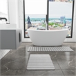 Diatomite Quick-Dry Water Absorbing Bath Mat Sets - X-Large + Large Gray Mats